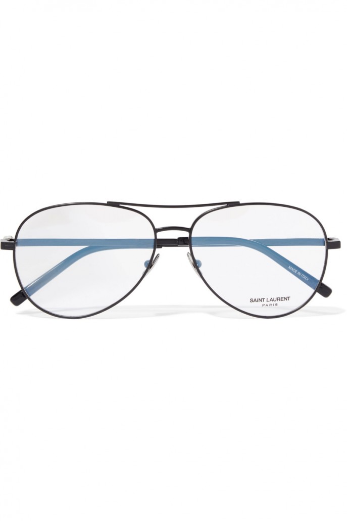 SAINT LAURENT Aviator-style metal optical glasses£235