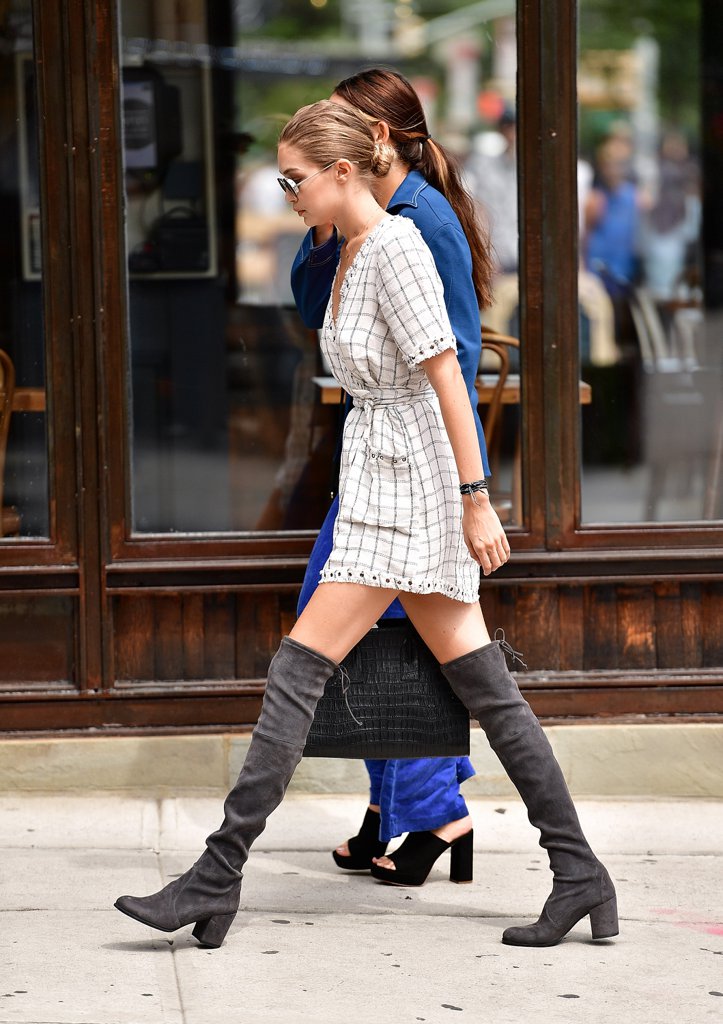 Gigi-Hadid-Wearing-Wrap-Dress-Over--Knee-Boots (1)