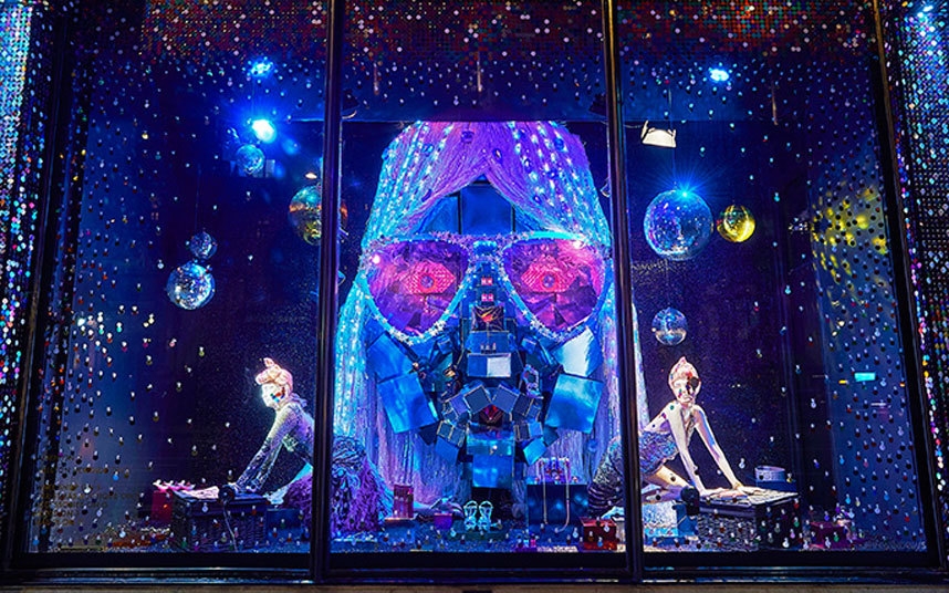 Harvey Nichols Christmas Windows 2015 - the department_store turned to Studio 54 for inspiration for this year's_windows