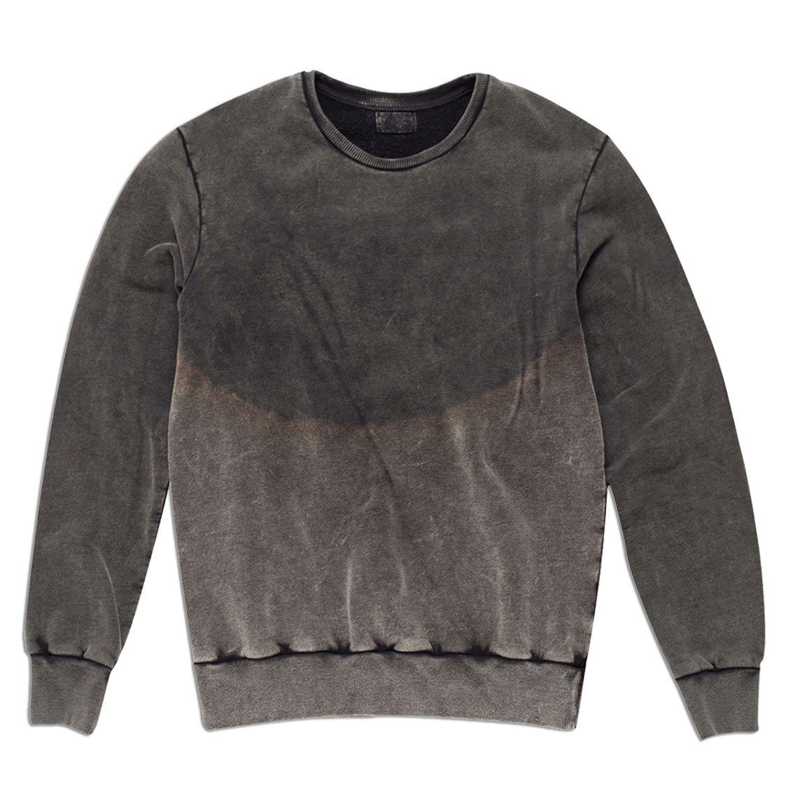Dirty Dip Dye Cotton Sweatshirt Grey