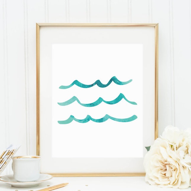 Sea Art, Ocean Waves Print, Ocean Artwork, Printable Decor, Gallery Wall Prints, Sea Wave Artwork, Ocean Art Print, Aqua Print, Blue Decor €7.29, PrintsbyJettyHome, Etsy.com