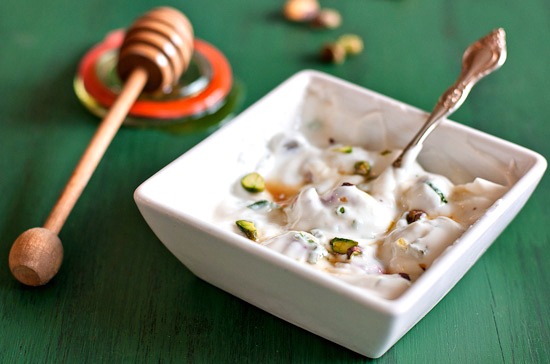 yogurt and pistachio