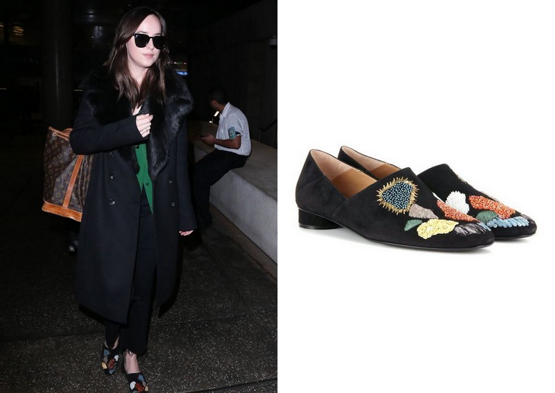 The Row Boelle Embellished Suede Slippers, $986