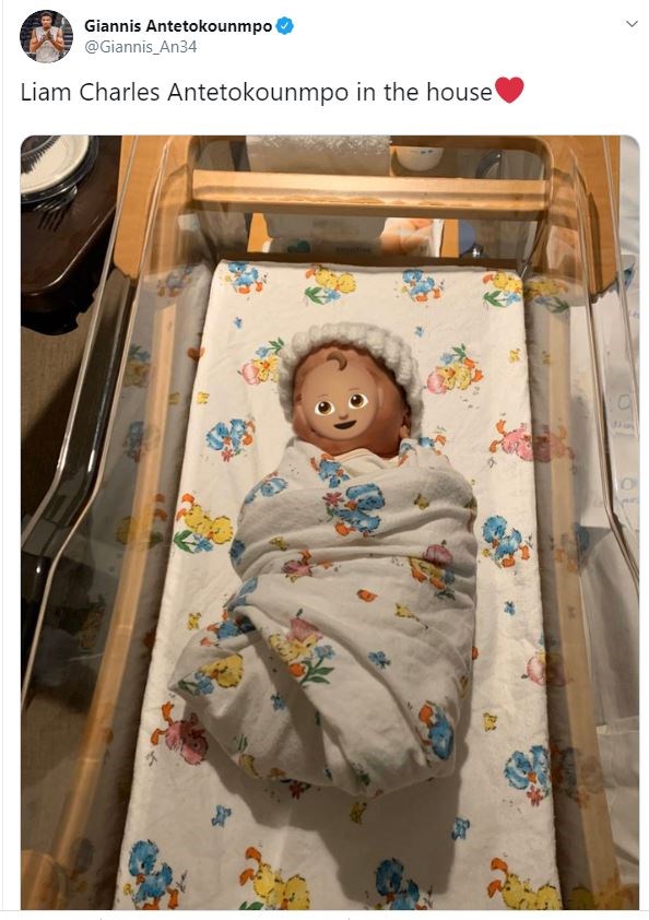 Ο Γιάννης Αντετοκούνμπο ανάρτησε την πρώτη φωτογραφία του νεογέννητου γιου του